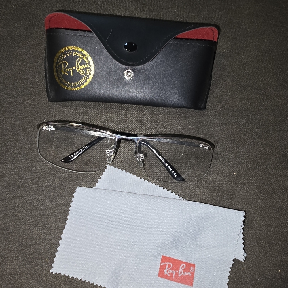 Ray-Ban Silver Eyeglasses with Case